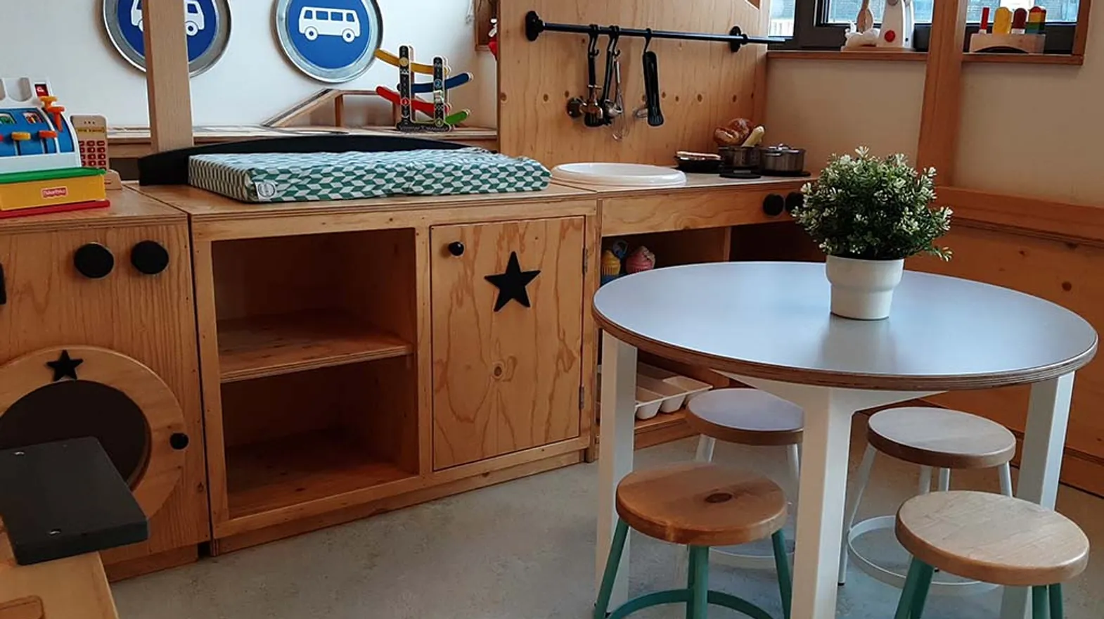 De huishoek van peuteropvang Zwaluw, kinderopvang Kind&co ludens