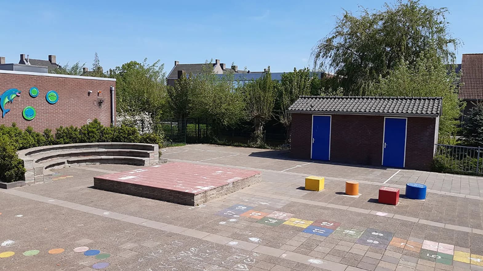 De buitenruimte van peuteropvang de Bron, kinderopvang Kind&co Ludens