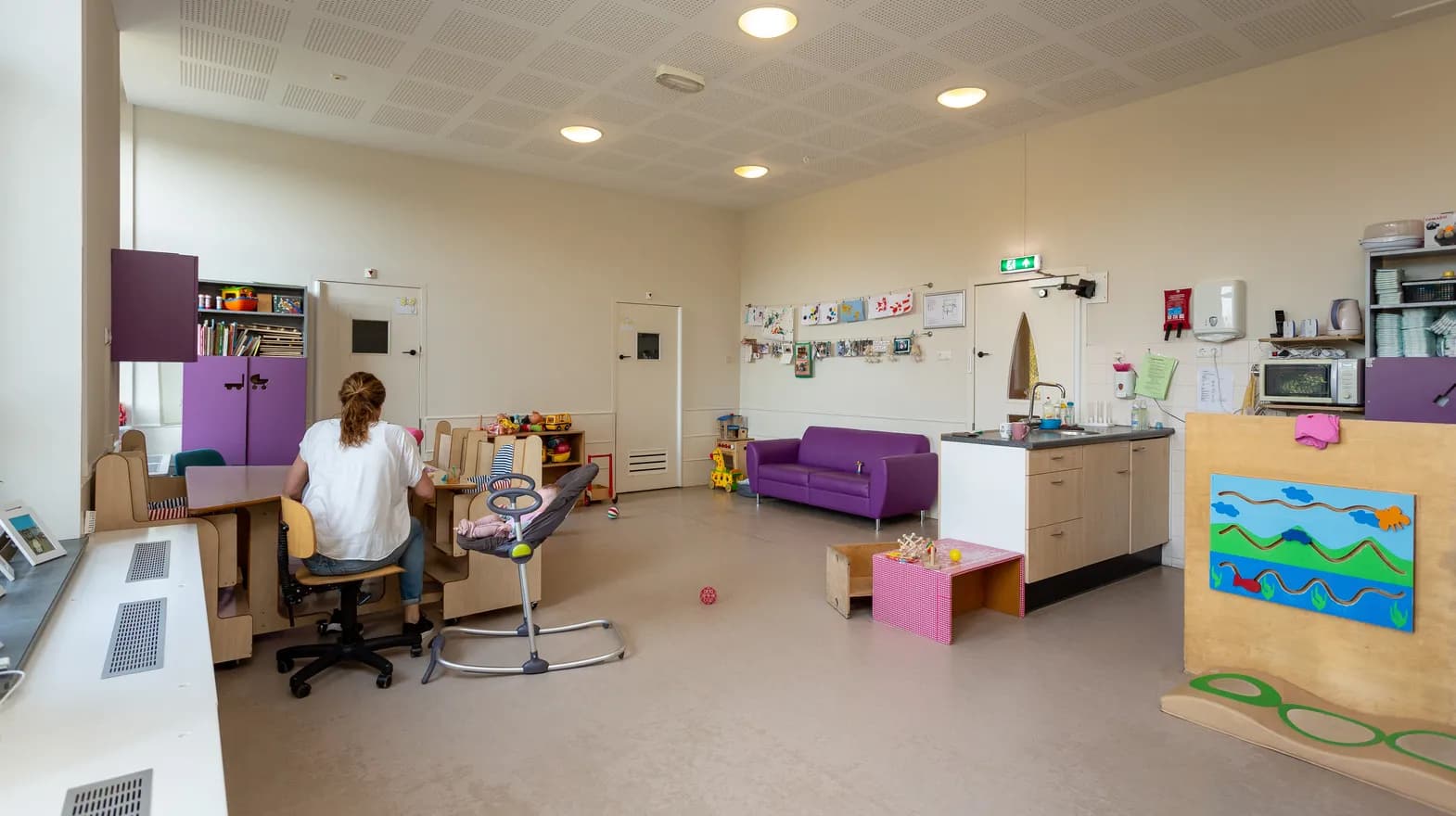 De groepsruimte van kinderdagverblijf Klavertje, kinderopvang Kind&co ludens