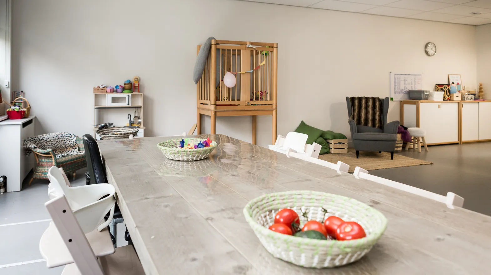 De groepsruimte van kinderdagverblijf Lunetten, kinderopvang Kind&co ludens