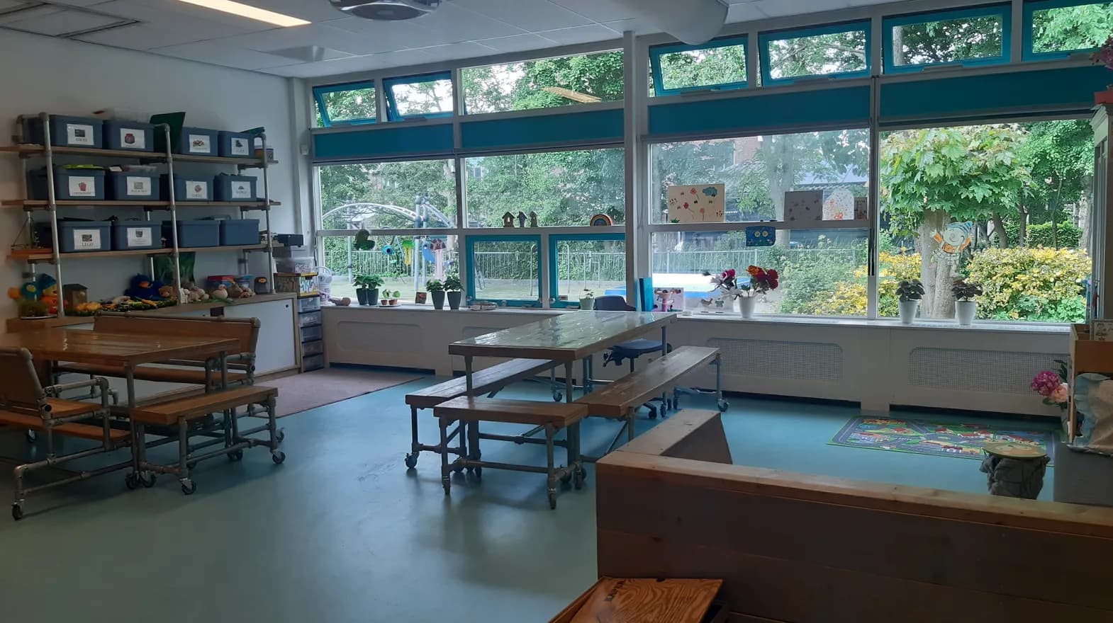 De groepsruimte van BSO De Bron bij kinderopvang Kind&co Ludens