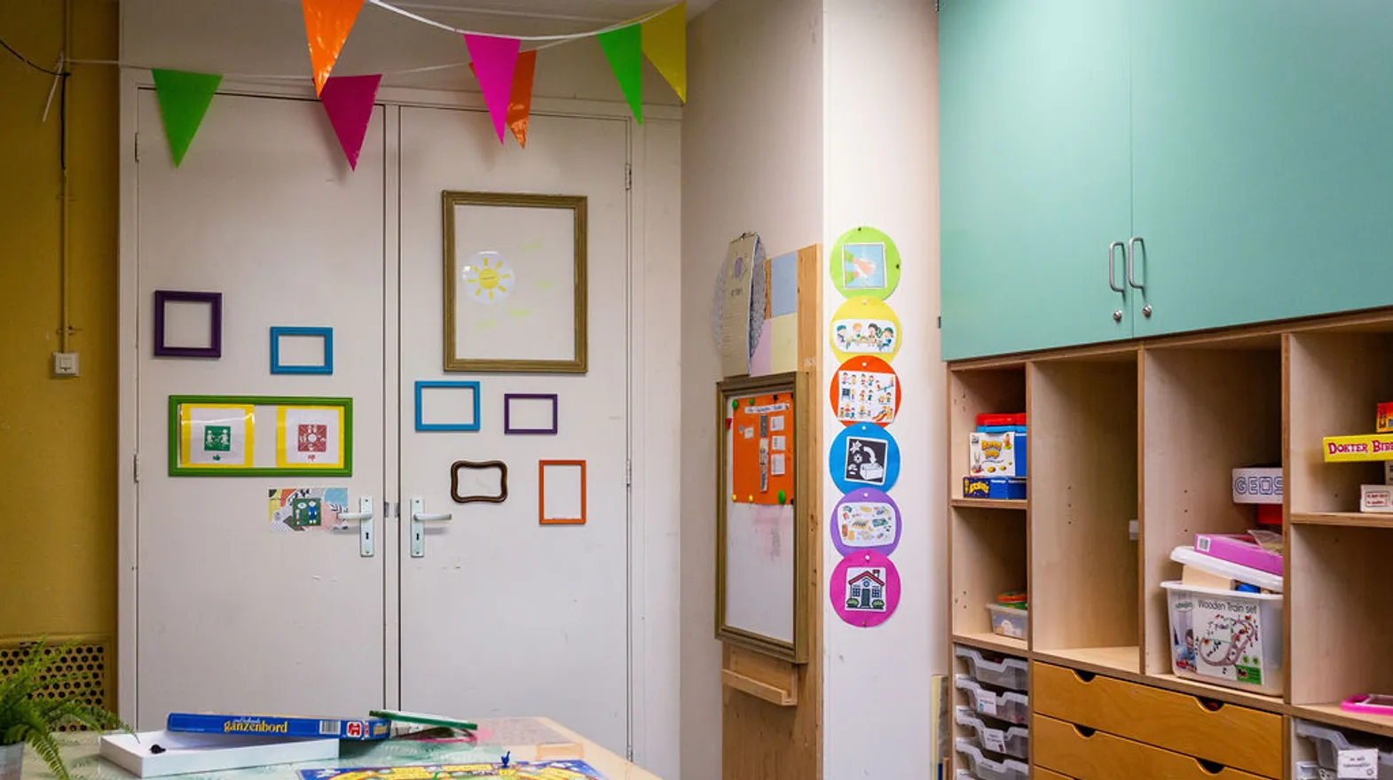 Knutselruimte bij BSO Podium Baarn van kinderopvang Kind&co ludens