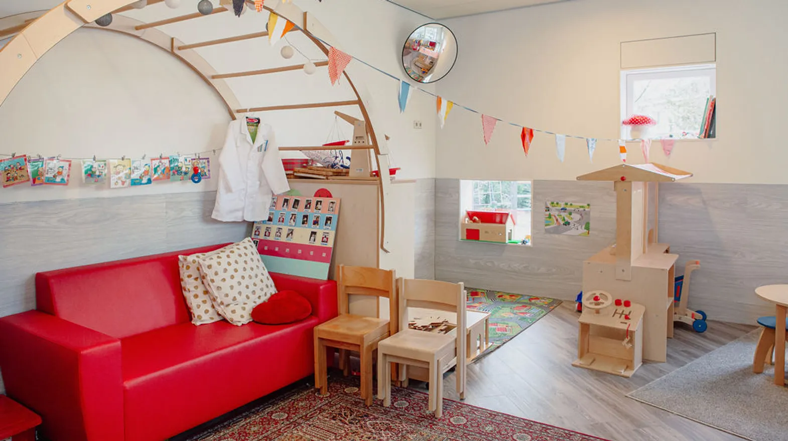 De bouw- en rusthoek bij peuteropvang De Tuinkabouter, kinderopvang Kind&co ludens