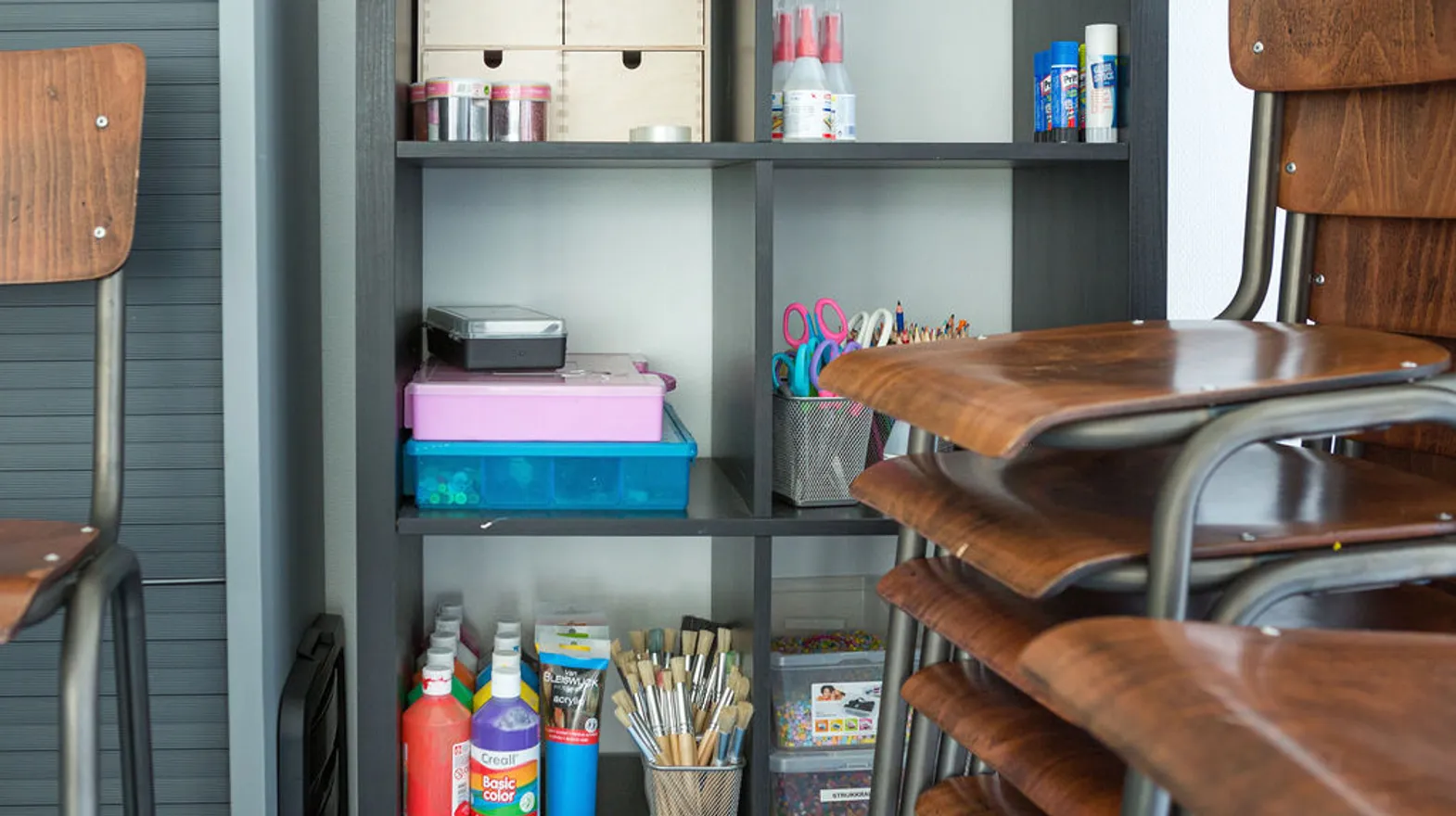 De knutselkast van buitenschoolse opvang Synergo, Kind&co ludens