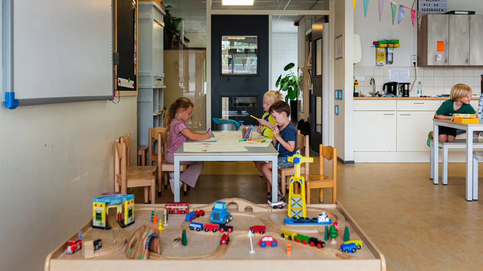 De groepsruimte van buitenschoolse opvang koekeloere van kinderopvang Kind&co Ludens