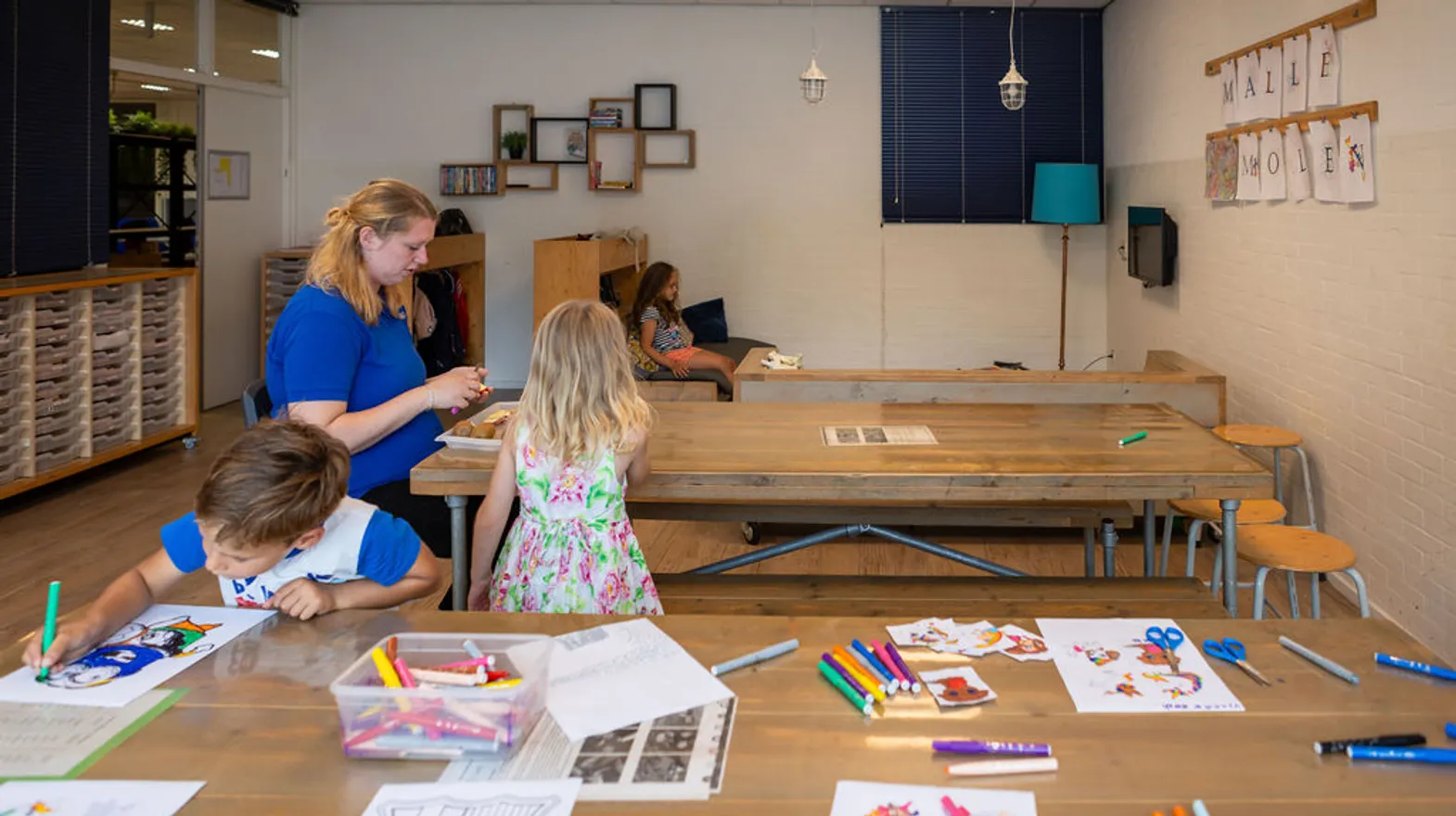 Knutselruimte bij BSO Woerden De Malle Molen van Kinderopvang Kind&co ludens
