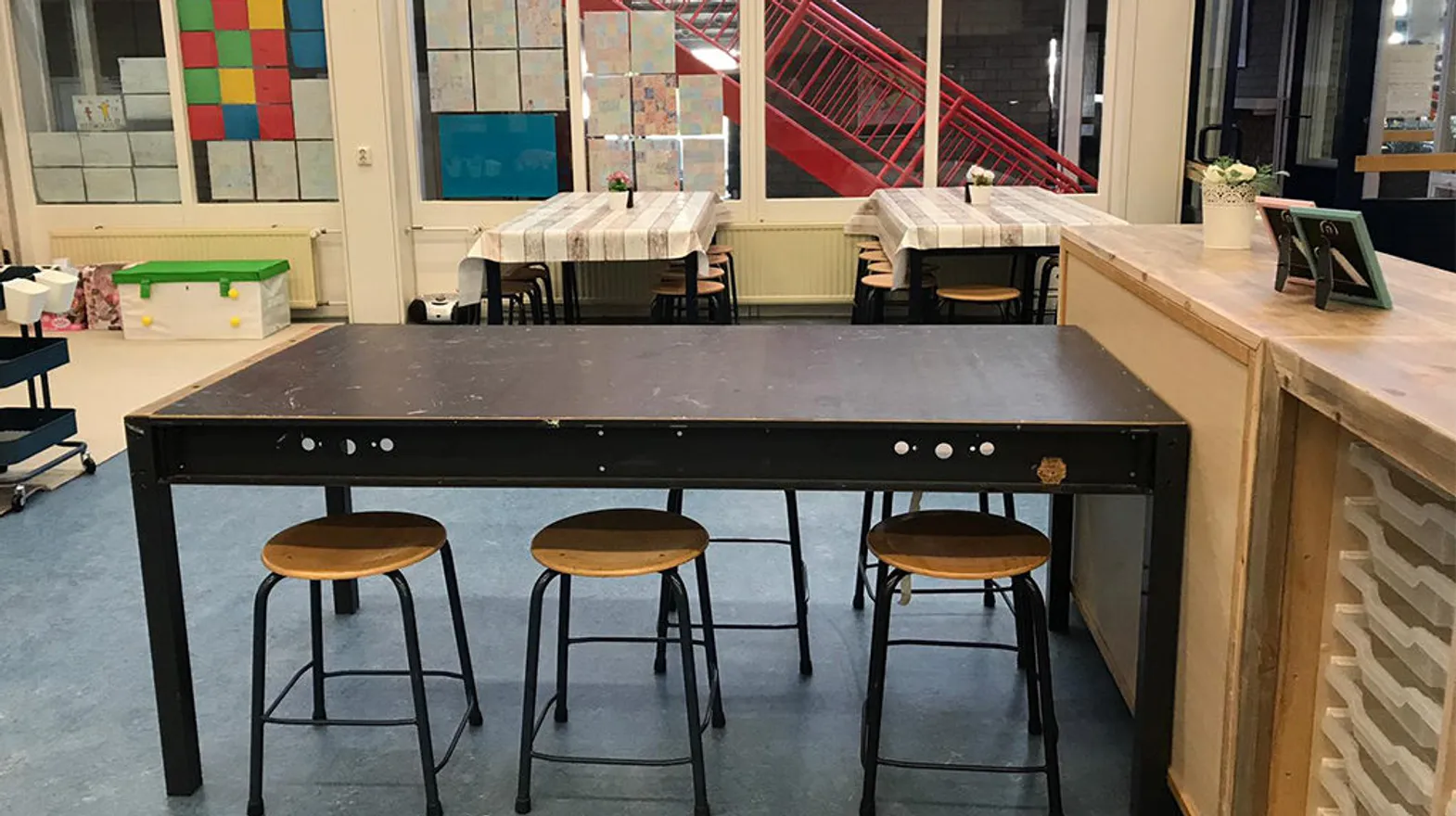 De groepsruimte bij buitenschoolse opvang Kas, kinderopvang Kind&co ludens