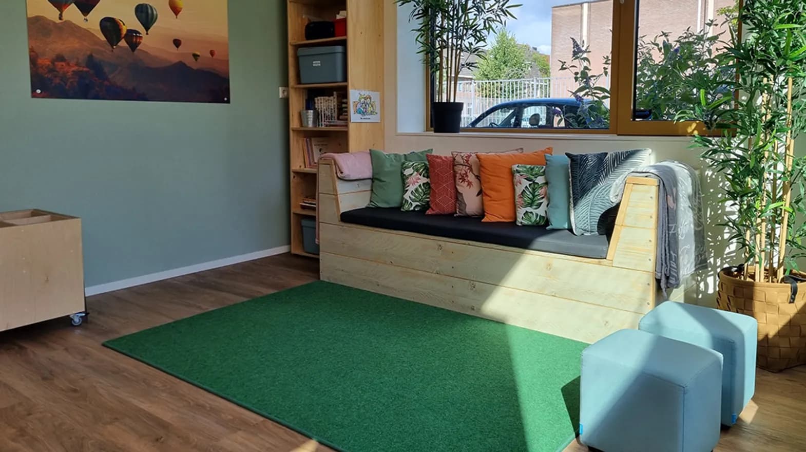 Zithoek bij Peuteropvang Luchtballon Utrecht van kinderopvang Kind&co ludens