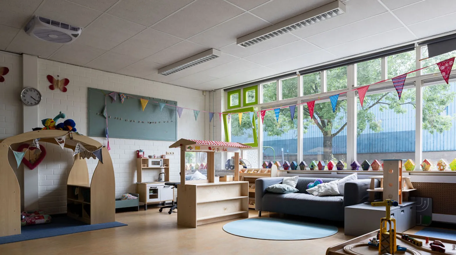 De groepsruimte van buitenschoolse opvang koekeloere van kinderopvang Kind&co Ludens