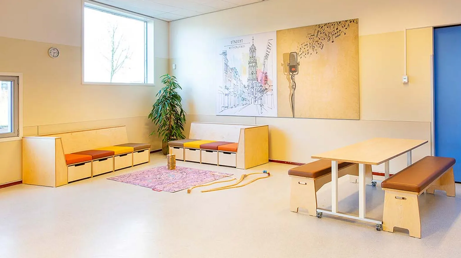 De groepsruimte van buitenschoolse opvang Spoorzoekers, Kind&co ludens