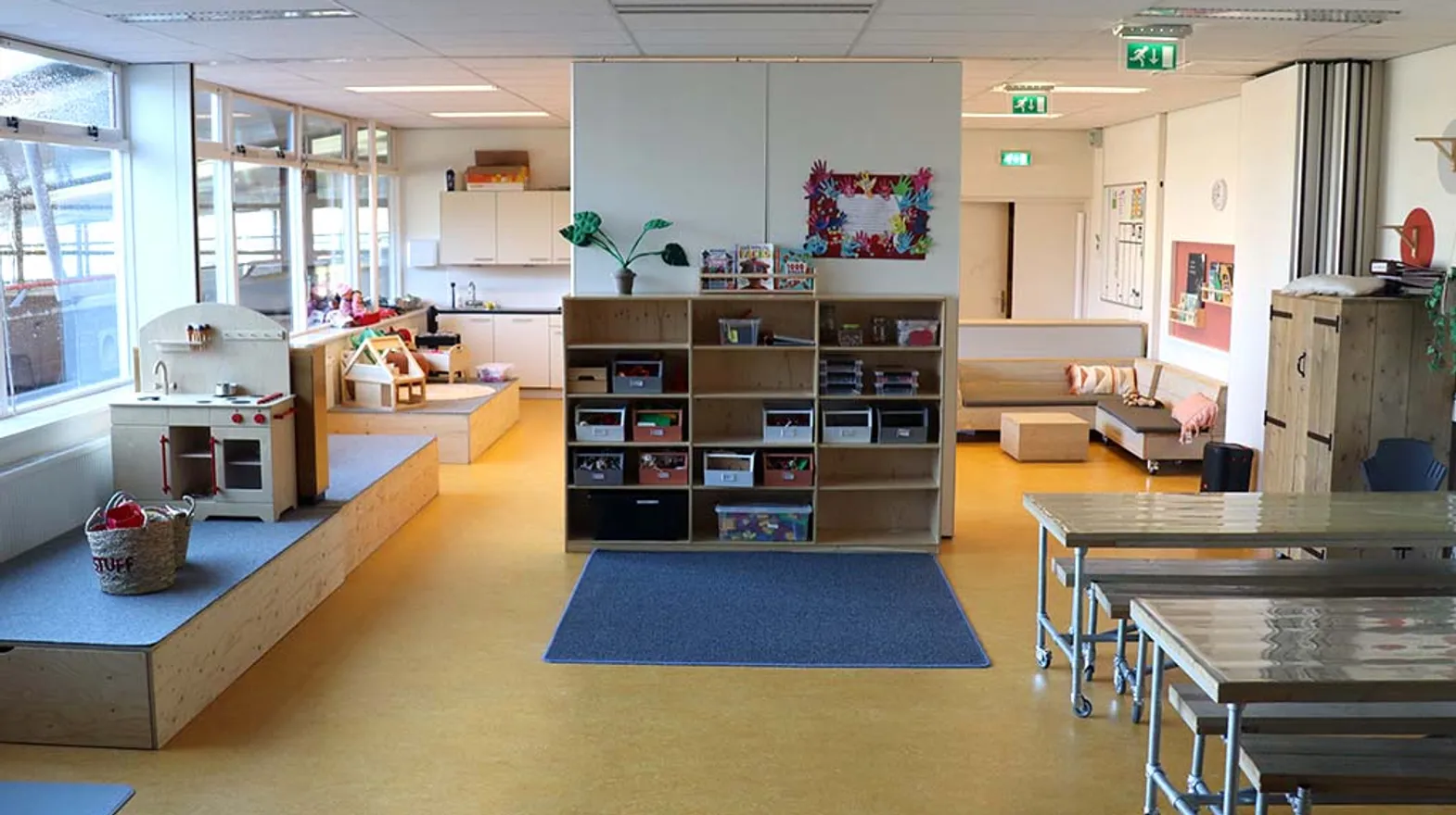 De groepsruimte van buitenschoolse opvang Stepping Stones, Kind&co Ludens