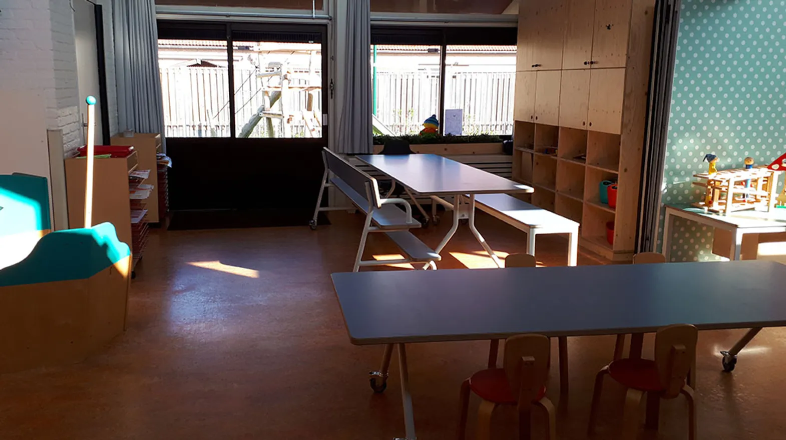 De groepsruimte van peuteropvang Dribbel, kinderopvang Kind&co Ludens