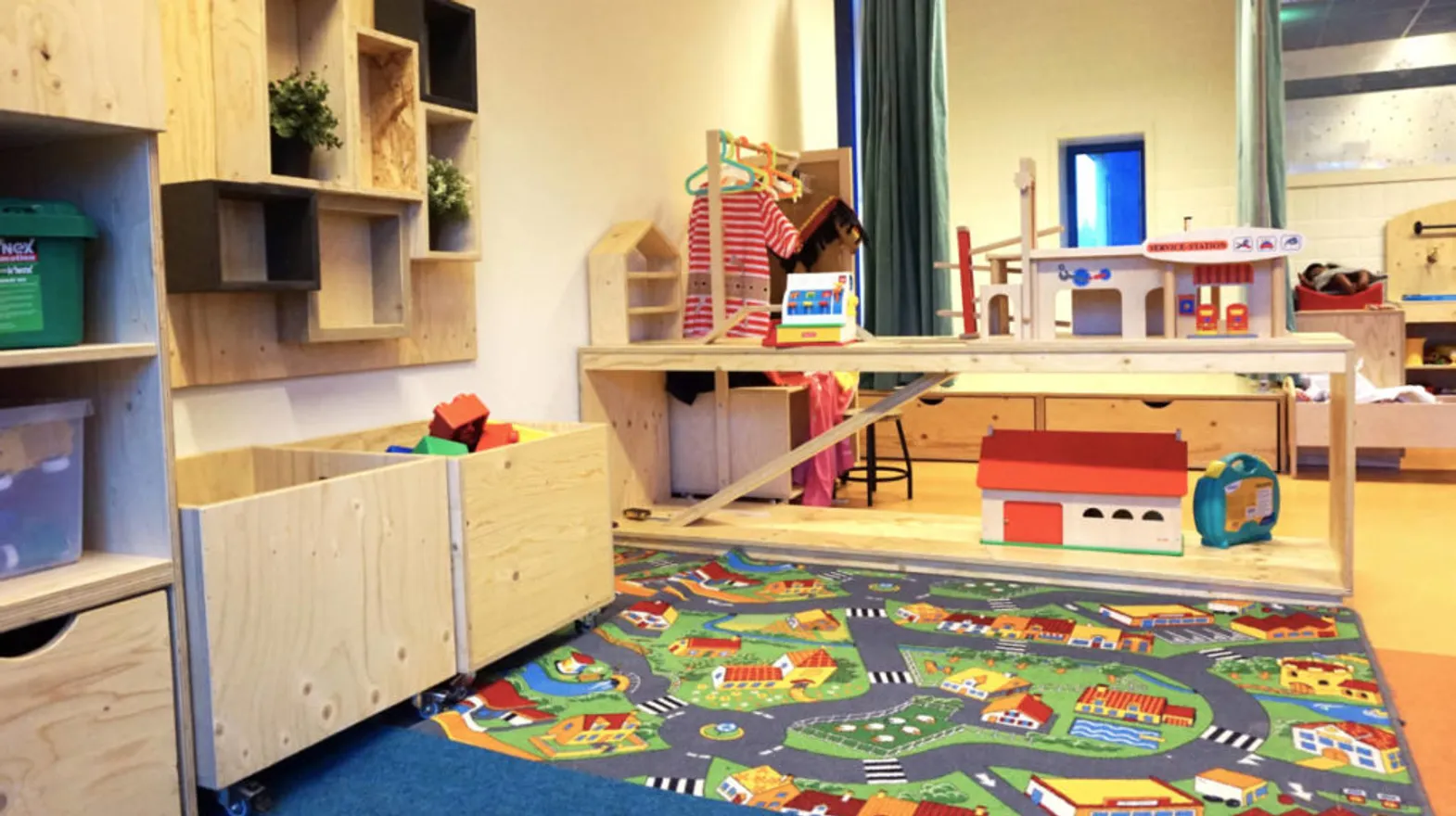 De bouwhoek van buitenschoolse opvang Carillon, kinderopvang Kind&co Ludens