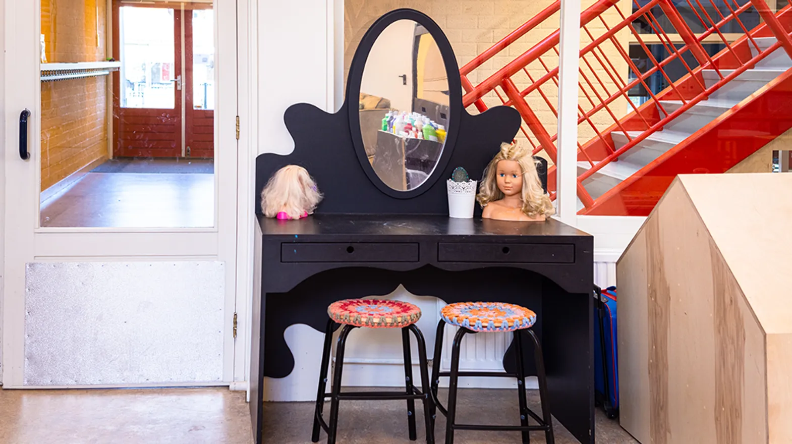 De kaptafel bij buitenschoolse opvang Kas, kinderopvang Kind&co ludens