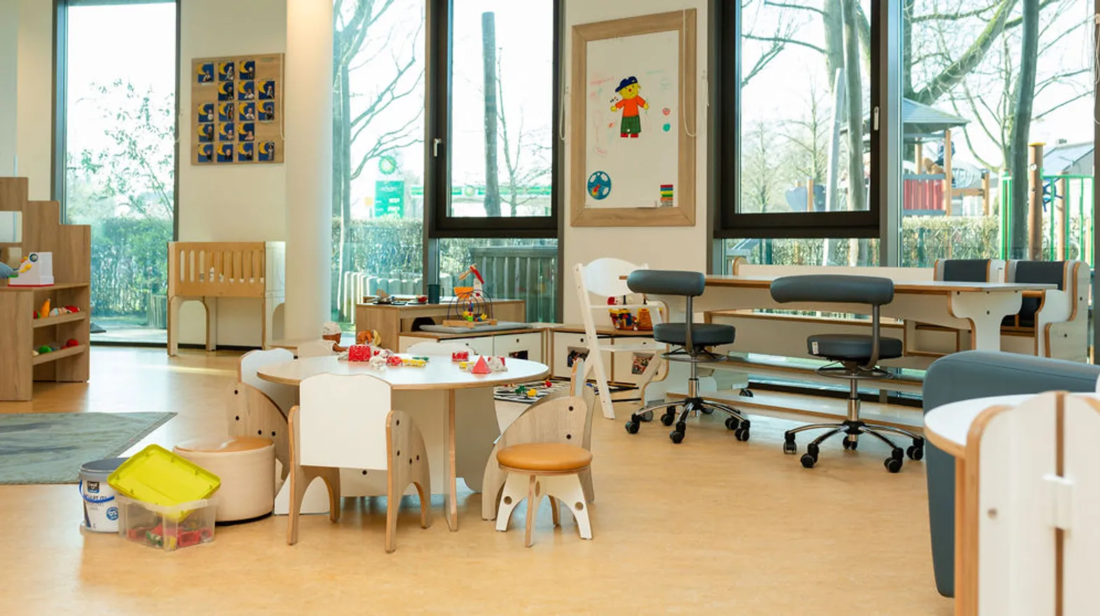 Groepsruimte bij Kinderdagverblijf De Meern Jojo bij van kinderopvang Kind&co ludens