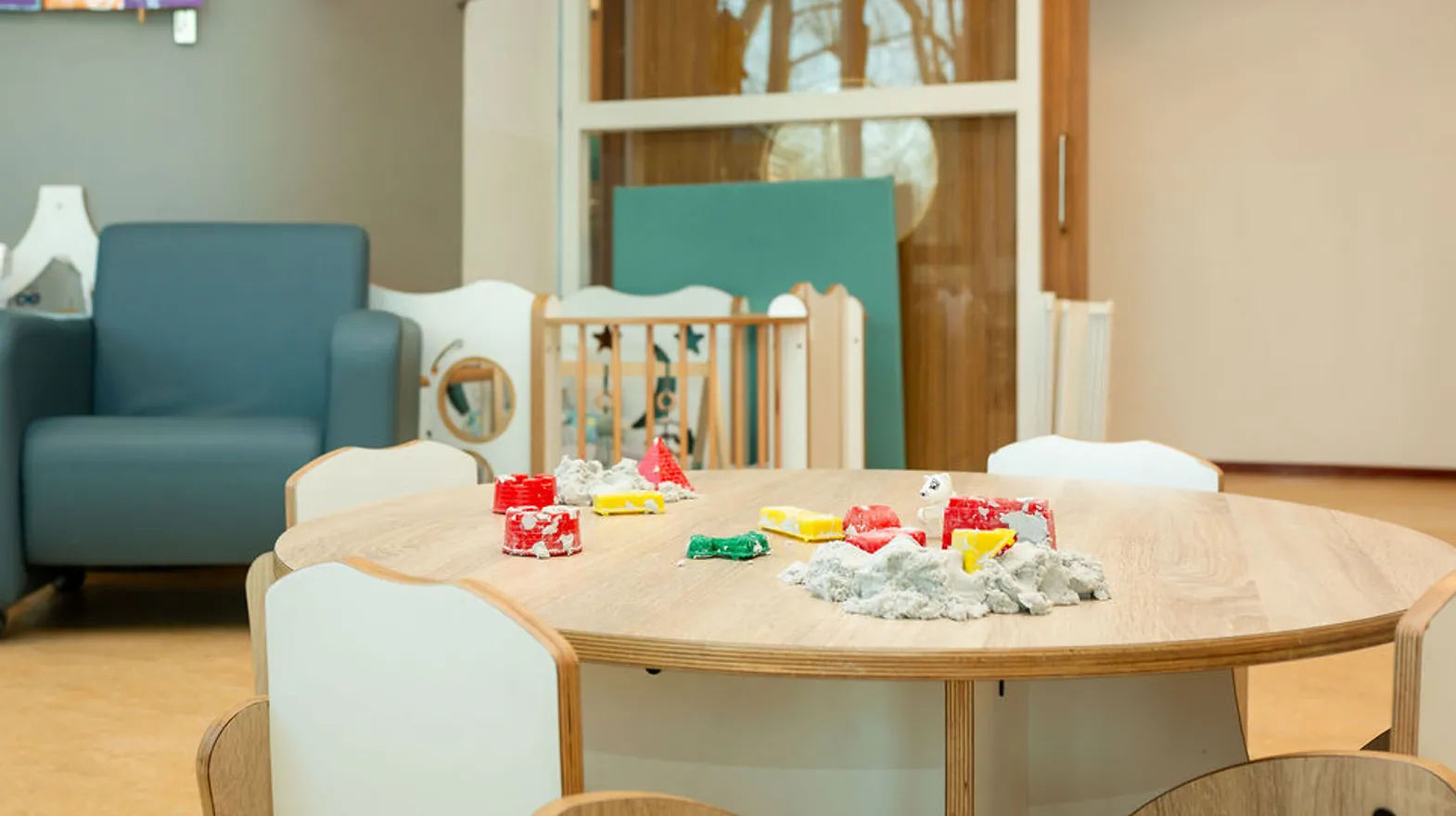 Woonkamer bij Kinderdagverblijf De Meern Jojo bij van kinderopvang Kind&co ludens