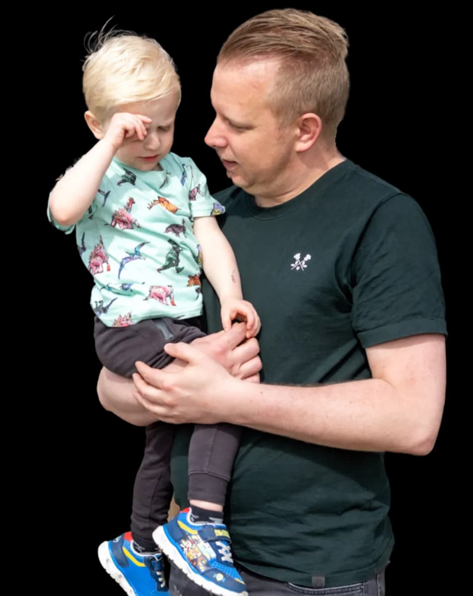 Kind wordt getroost bij Kind&co ludens